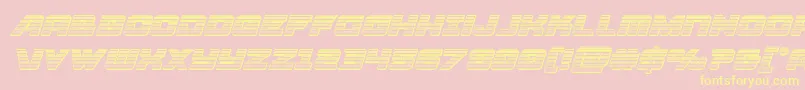 Aircruiserchromeital Font – Yellow Fonts on Pink Background