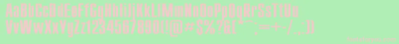 Compact125 Font – Pink Fonts on Green Background