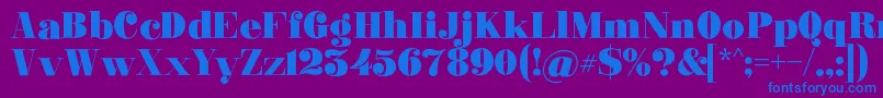 Ganton Font – Blue Fonts on Purple Background