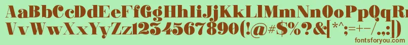 Ganton Font – Brown Fonts on Green Background