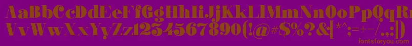 Ganton Font – Brown Fonts on Purple Background