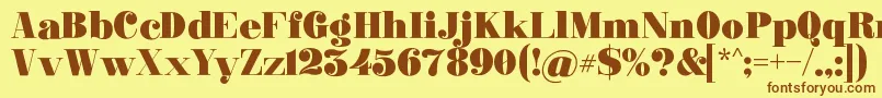 Ganton Font – Brown Fonts on Yellow Background