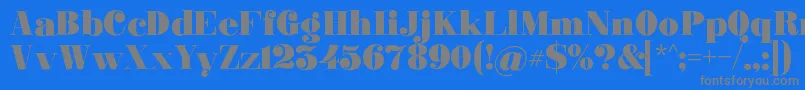 Ganton-Schriftart – Graue Schriften auf blauem Hintergrund