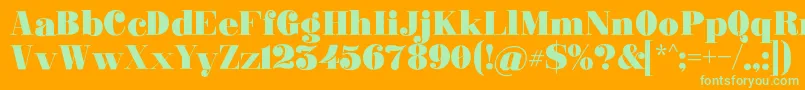 Ganton Font – Green Fonts on Orange Background