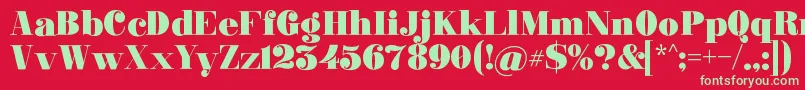 Ganton Font – Green Fonts on Red Background