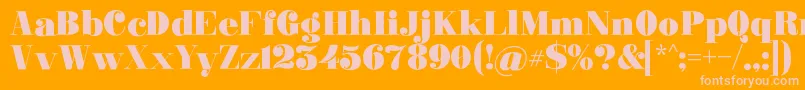 Ganton Font – Pink Fonts on Orange Background