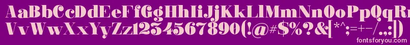 Ganton Font – Pink Fonts on Purple Background