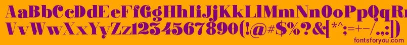 Ganton Font – Purple Fonts on Orange Background