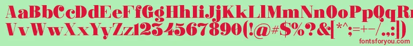 Ganton Font – Red Fonts on Green Background