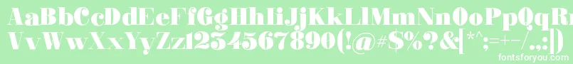 Ganton Font – White Fonts on Green Background