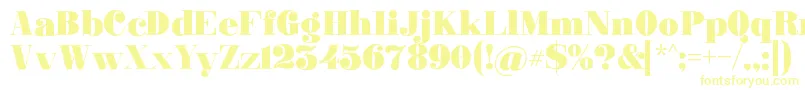 Ganton Font – Yellow Fonts on White Background