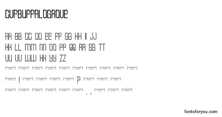 Cvfbuffalogrove-fontti – aakkoset, numerot, erikoismerkit