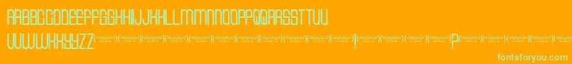Cvfbuffalogrove Font – Green Fonts on Orange Background