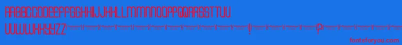 Cvfbuffalogrove Font – Red Fonts on Blue Background