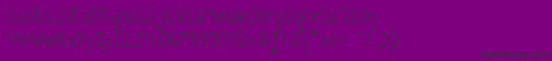 HannahAddedSomeFlare Font – Black Fonts on Purple Background