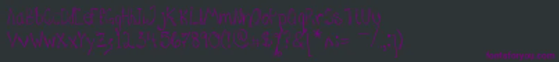 HannahAddedSomeFlare Font – Purple Fonts on Black Background