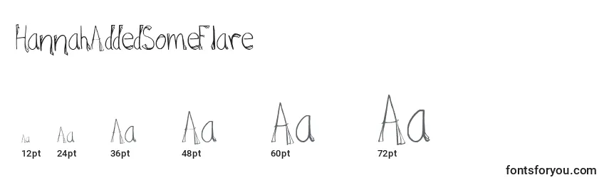 Размеры шрифта HannahAddedSomeFlare