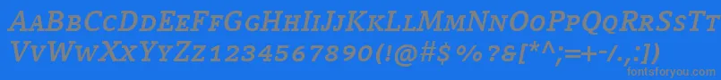 フォントCompatilLetterLtComBoldItalicSmallCaps – 青い背景に灰色の文字