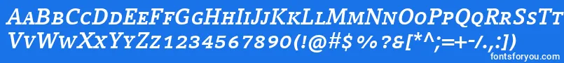 フォントCompatilLetterLtComBoldItalicSmallCaps – 青い背景に白い文字