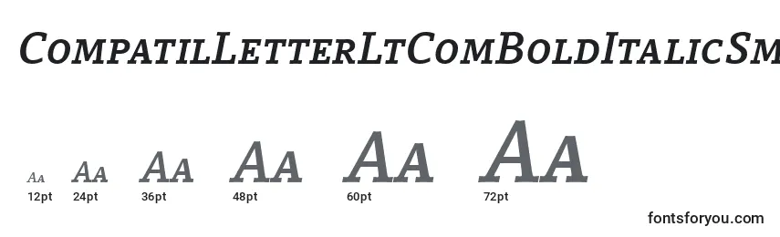 Размеры шрифта CompatilLetterLtComBoldItalicSmallCaps