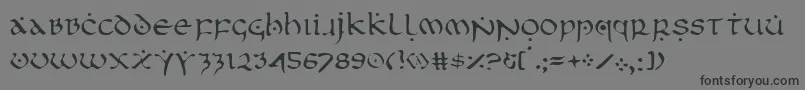 FirstOrderLight Font – Black Fonts on Gray Background