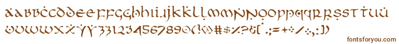 FirstOrderLight-fontti – ruskeat fontit valkoisella taustalla