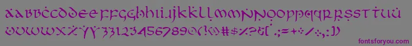 Шрифт FirstOrderLight – фиолетовые шрифты на сером фоне