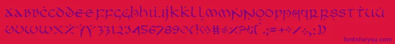 FirstOrderLight Font – Purple Fonts on Red Background