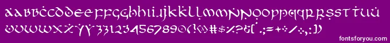 FirstOrderLight Font – White Fonts on Purple Background
