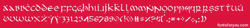 FirstOrderLight Font – White Fonts on Red Background