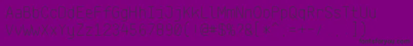 KlartextMonoThin-Schriftart – Schwarze Schriften auf violettem Hintergrund