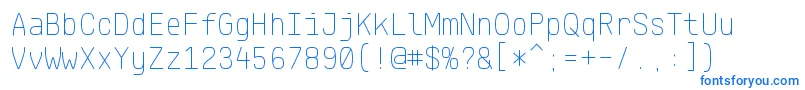 KlartextMonoThin Font – Blue Fonts on White Background