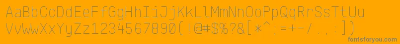 KlartextMonoThin Font – Gray Fonts on Orange Background