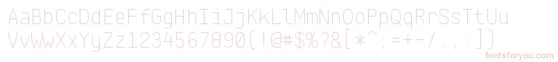 KlartextMonoThin Font – Pink Fonts on White Background