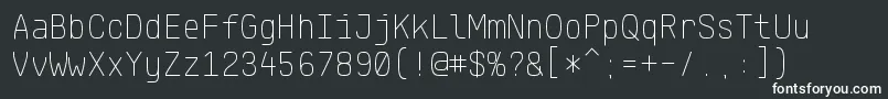 KlartextMonoThin Font – White Fonts on Black Background