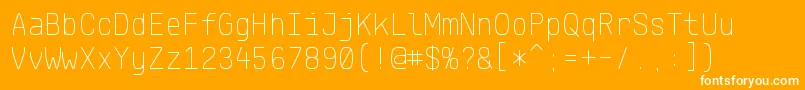 KlartextMonoThin Font – White Fonts on Orange Background