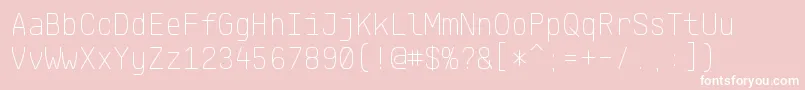 KlartextMonoThin Font – White Fonts on Pink Background