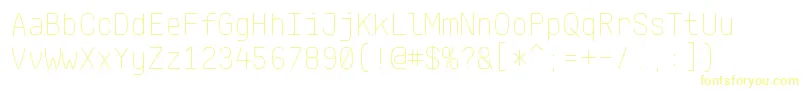 KlartextMonoThin Font – Yellow Fonts on White Background