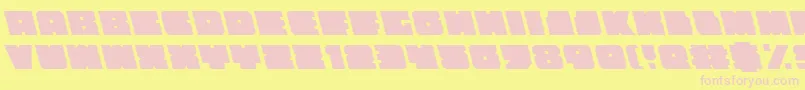 Anakefkal Font – Pink Fonts on Yellow Background