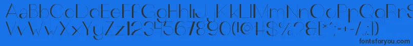 TheOutsiders Font – Black Fonts on Blue Background