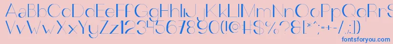 TheOutsiders Font – Blue Fonts on Pink Background