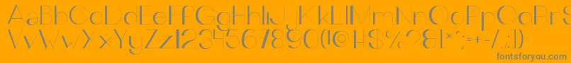 TheOutsiders Font – Gray Fonts on Orange Background