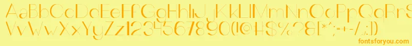 TheOutsiders Font – Orange Fonts on Yellow Background