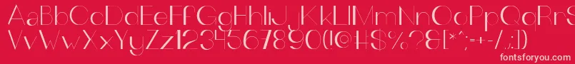 TheOutsiders Font – Pink Fonts on Red Background