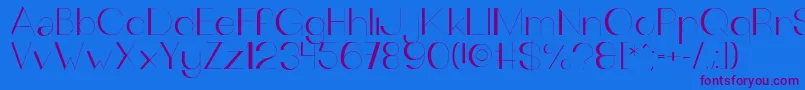 TheOutsiders Font – Purple Fonts on Blue Background