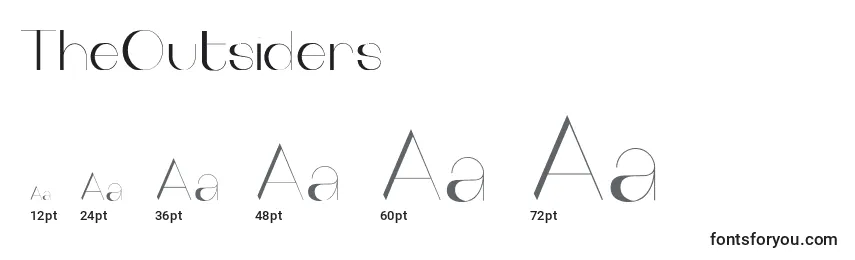 TheOutsiders Font Sizes