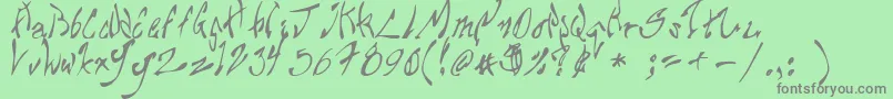Chupa10 Font – Gray Fonts on Green Background