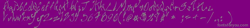 Chupa10 Font – Gray Fonts on Purple Background