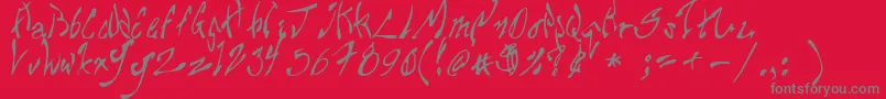 Chupa10 Font – Gray Fonts on Red Background