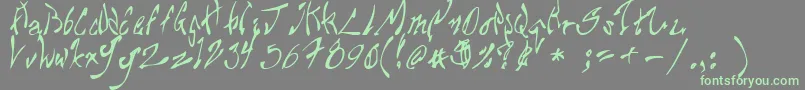 Chupa10 Font – Green Fonts on Gray Background
